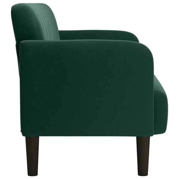 vidaXL Canap&eacute; causeuse vert fonc&eacute; 109 cm velours