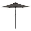 vidaXL Parasol de jardin avec m&acirc;t en acier anthracite 225x225x212 cm