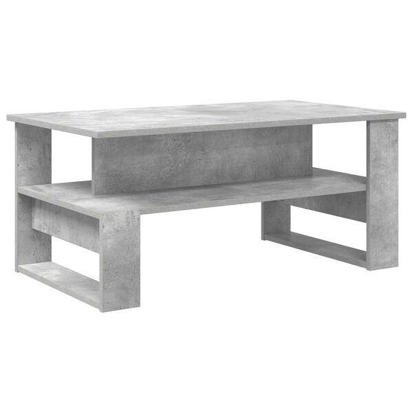 vidaXL Table basse Gris b&eacute;ton 90 x 50 x 40 cm Bois d'ing&eacute;nierie