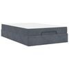 vidaXL Cadre de lit avec matelas avec matelas 2 pcs Gris Fonc&eacute; Velours