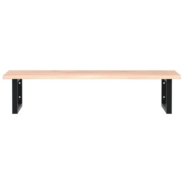 vidaXL Étagère de vasque murale acier et bois de chêne massif