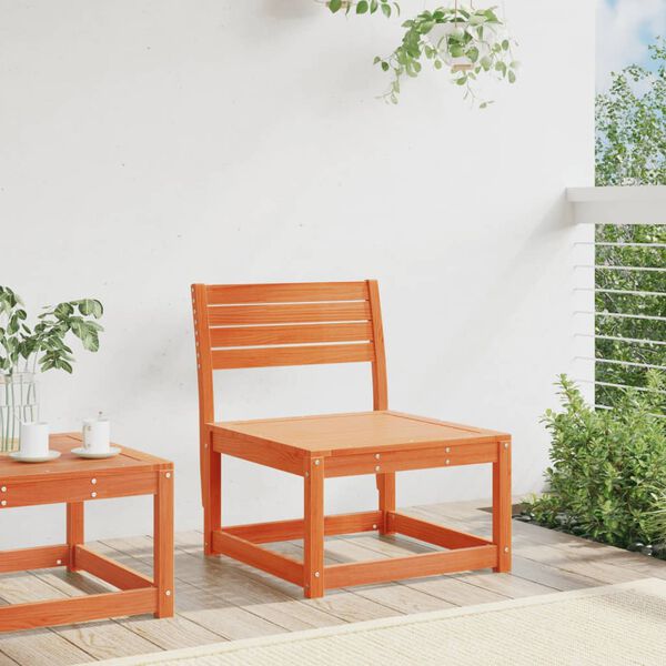 vidaXL Canap&eacute; de jardin cire marron bois de pin massif