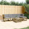 vidaXL Salon de jardin 5 pcs avec coussins bois de pin impr&eacute;gn&eacute;