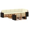 vidaXL Ensemble de canap&eacute;s d'ext&eacute;rieur 9 pc Naturel et Cr&egrave;me Polyester