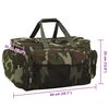 vidaXL Sac de p&ecirc;che imperm&eacute;able vert camouflage tissu oxford