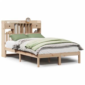 vidaXL Lit biblioth&egrave;que sans matelas 135x190 cm bois de pin massif