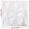 vidaXL Panneaux muraux 12 pcs Blanc Origami 50 x 50 cm Mousse XPS