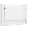 vidaXL Armoire à miroir de salle de bain LED Blanc 80x15x60 cm MDF