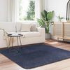 vidaXL Tapis shaggy à poils longs NAVARRA bleu marine 160x160 cm