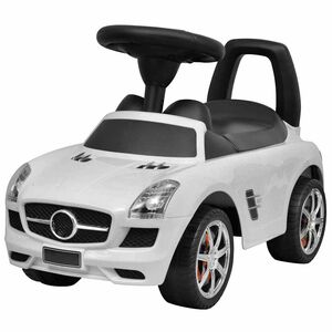 vidaXL Voiture &agrave; pousser par pieds pour enfants blanc