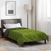 vidaXL Duvet d'&eacute;t&eacute; simple Vert et Anthracite 200 x 140 cm Microfibre