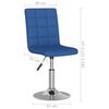 vidaXL Chaises pivotantes &agrave; manger lot de 4 bleu tissu