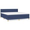 vidaXL Sommier &agrave; lattes de lit avec matelas Bleu 160x200 cm Tissu