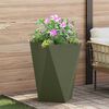 vidaXL Jardini&egrave;re 2 pcs Vert olive 50 x 50 x 75 cm Acier
