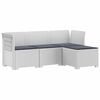 vidaXL Canap&eacute; de jardin 4 places avec coussins style rotin PP Blanc