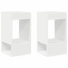 vidaXL Table d'appoint 2 pi&egrave;ces Blanc 30 x 30 x 56 cm