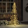vidaXL Sapin de No&euml;l avec 240 LED Blanc chaud 180 cm PET