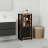 vidaXL Cabinet de Salle de Bain Marron Bois massif de récupération