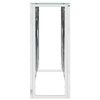vidaXL Table console argent&eacute; 110x30x70 cm acier inoxydable et verre