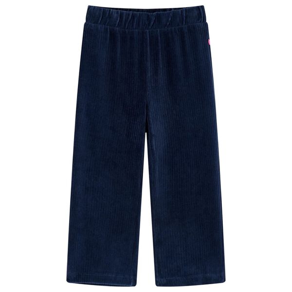 Pantalons pour enfants velours côtelé bleu marine 116