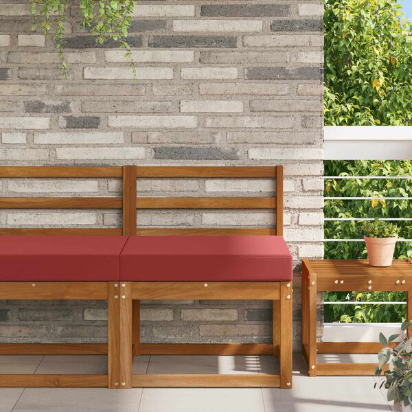 vidaXL Coussin de canap&eacute; d'ext&eacute;rieur Bordeaux 60 x 60 x 8 cm Polyester