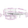 vidaXL Cadre de lit sans matelas blanc 140x200 cm bois de pin massif