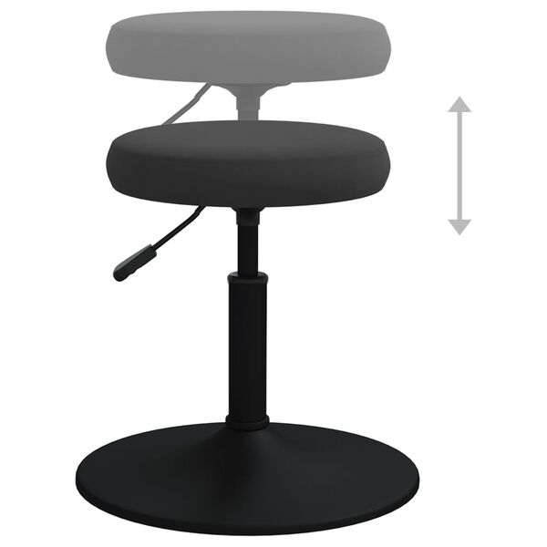 vidaXL Tabouret de massage Velours Noir