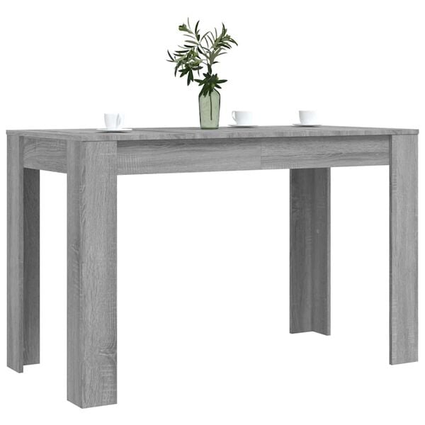 vidaXL Table &agrave; d&icirc;ner sonoma gris 120x60x76 cm bois d'ing&eacute;nierie