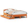 vidaXL Cadre de lit sans matelas cire marron 140x200cm bois pin massif