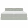 vidaXL Lit de Rangement avec matelas Gris clair 90 x 200 cm