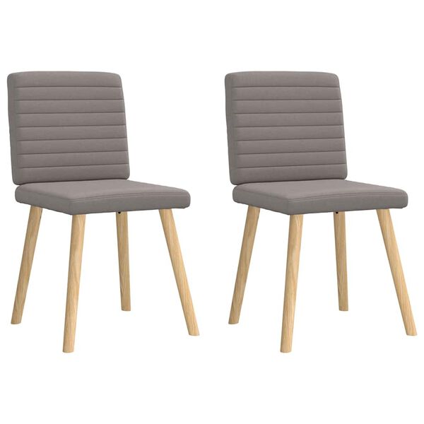 vidaXL Chaises à manger lot de 2 taupe tissu