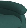 vidaXL Fauteuil de massage inclinable &eacute;lectrique Vert fonc&eacute; Tissu