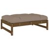 vidaXL Repose-pied de jardin 120x80 cm marron miel bois de pin massif