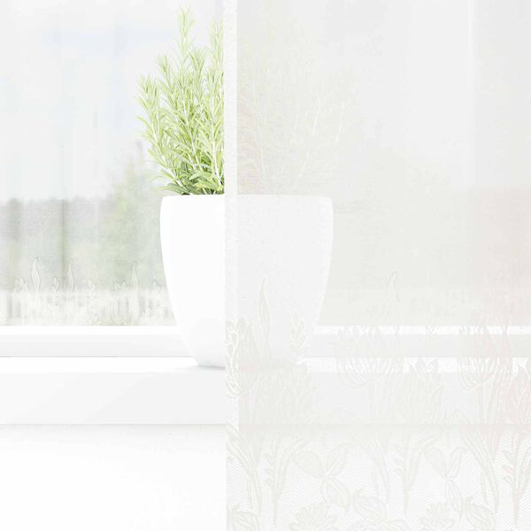 vidaXL Rideau en Dentelle Floral Blanc 245 x 200 cm Polyester