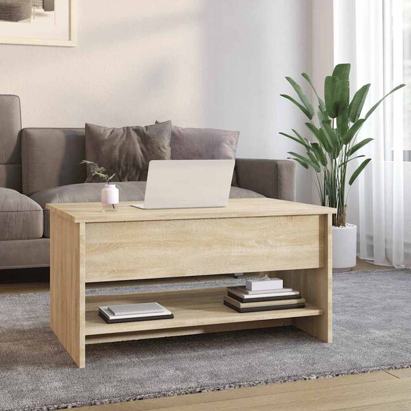 vidaXL Table basse Ch&ecirc;ne sonoma 80x50x40 cm Bois d'ing&eacute;nierie