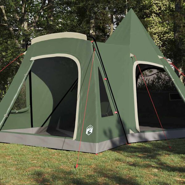 vidaXL Tente tipi avec toit avec stockage Vert 545 x 450 x 295 cm