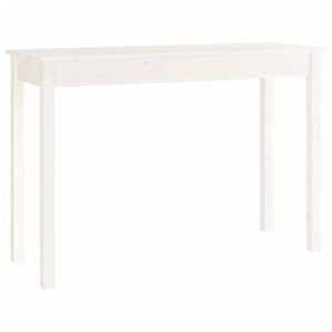 vidaXL Table console Blanc 110x40x75 cm Bois massif de pin