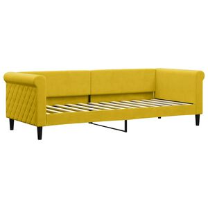 vidaXL Lit de repos sans matelas jaune 80x200 cm velours