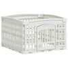vidaXL Parc pour chien &agrave; 4 panneaux Blanc 63 x 63 x 40 cm Plastique
