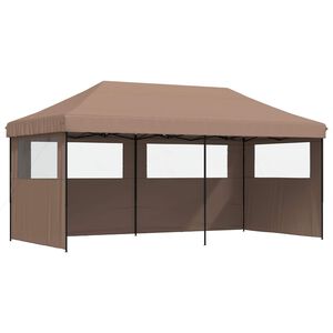 vidaXL Tente de f&ecirc;te 292 x 580 x 315 cm Marron Tissu Oxford