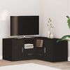 vidaXL Armoire d'angle noir 160x40x45 cm bois d&rsquo;ing&eacute;nierie