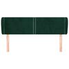 vidaXL T&ecirc;te de lit avec oreilles Vert fonc&eacute; 147x23x78/88 cm Velours