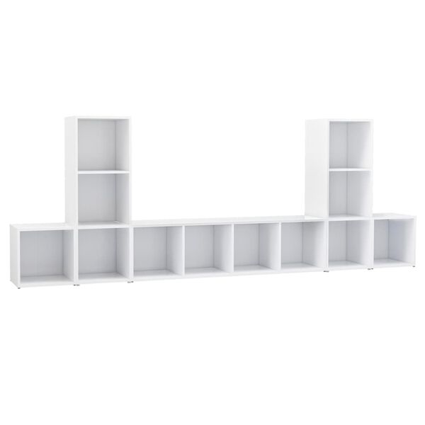 vidaXL Ensemble de meubles TV 5 pcs Blanc Bois d'ingénierie