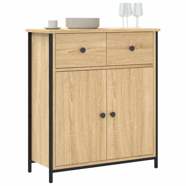 vidaXL Buffet ch&ecirc;ne sonoma 70x30x80 cm bois d'ing&eacute;nierie