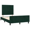 vidaXL Cadre de lit sans matelas vert fonc&eacute; 120x190 cm velours
