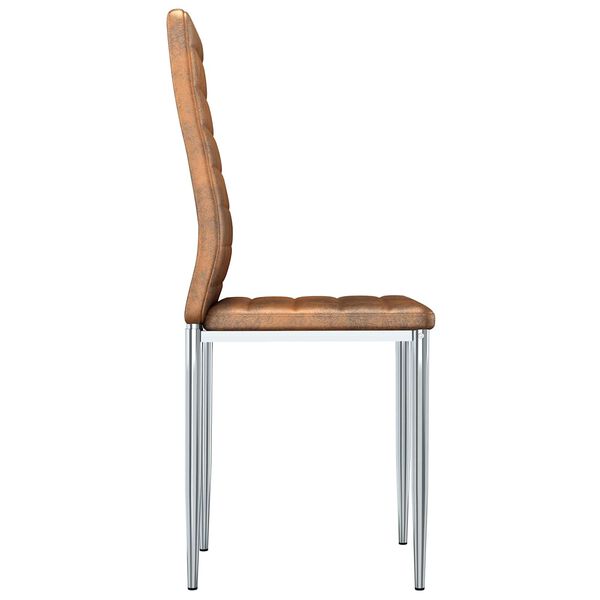 vidaXL Chaises de salle &agrave; manger 2 pcs Marron 41.5 x 48 x 99 cm