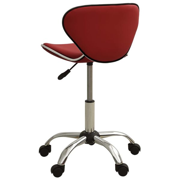 vidaXL Chaise de bureau Rouge bordeaux Similicuir