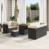 vidaXL Ensemble de canap&eacute; de jardin 8 pcs Noir et Cr&egrave;me polyrotin