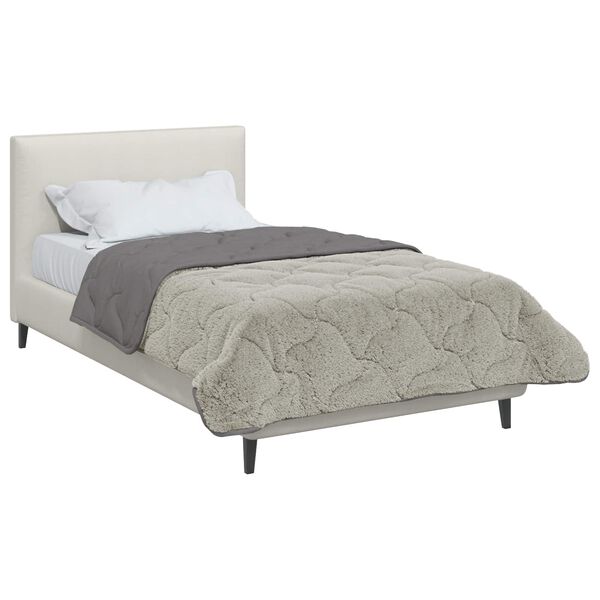 vidaXL Duvet complet toute l'ann&eacute;e Matelass&eacute; Gris clair 155 x 200 cm