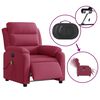 vidaXL Fauteuil inclinable massage électrique rouge bordeaux velours